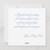 カスタムかわいらしブルーウィンターディアハレツリーシーン シーズンカード (裏面)