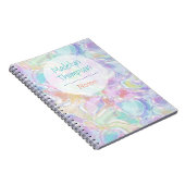 カスタムかわいらし可愛カラフルい渦巻模様 ノートブック (右側)