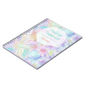 カスタムかわいらし可愛カラフルい渦巻模様 ノートブック (左側)