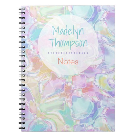 カスタムかわいらし可愛カラフルい渦巻模様 ノートブック (正面)
