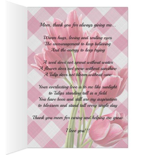 カスタムかわいらし赤ピンクチューリップピンクレッドジンガム (内側 (右))