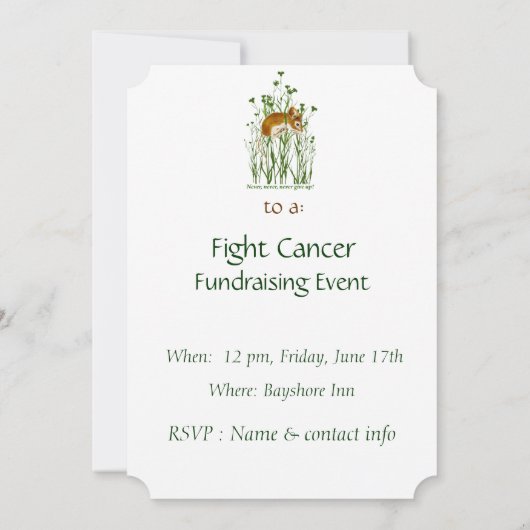 カスタムがん資金集めイベント招待状 招待状 (裏面)