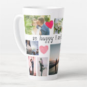 カスタムが嬉しくて右コラージュ12枚の写真を撮った カフェラテマグ (左アングル)