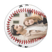 カスタムが次の夫婦の名前と写真を捕まえる 野球ボール (正面左)