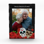 カスタムが死んだ赤いバラの日を死んだ フォトブロック (正面)