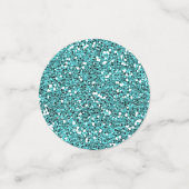 カスタムきらめくフェイクハッピーバースデーアクアグリッター コンフェッティ (スモール正面)