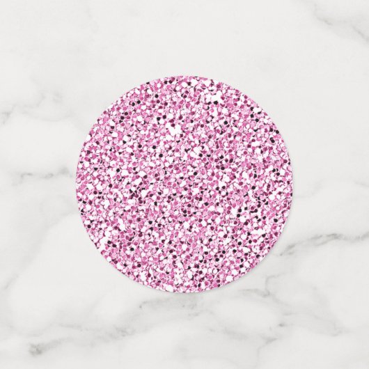 カスタムきらめくフェイクハッピーバースデーピンクグリッター コンフェッティ (スモール正面)