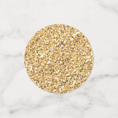 カスタムきらめくフェイクハッピーバースデー金ゴールドグリッター コンフェッティ (スモール正面)