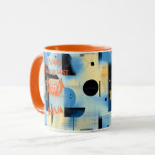 カスタムこうもりハロウィーン – ホテルナイトローストネオンオレンジ マグカップ (正面左)