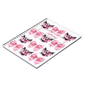 カスタムこうもりピンクボウズ&コケットハロウィンギフト ノートブック (左側)