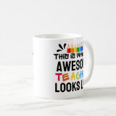 カスタムこれが先生の素晴らし様子 コーヒーマグカップ (正面右)