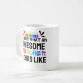 カスタムこれが先生の素晴らし様子 コーヒーマグカップ (正面左)