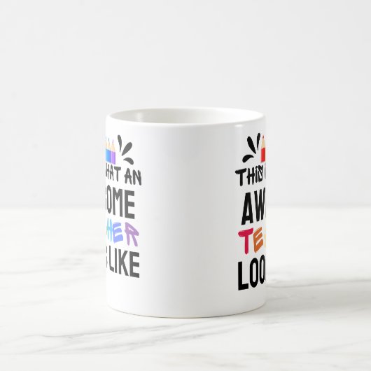 カスタムこれが先生の素晴らし様子 コーヒーマグカップ (中央)