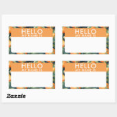 カスタムこんにちは私の名前はステッカー 長方形シール (シート)