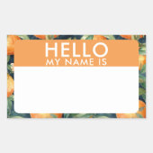 カスタムこんにちは私の名前はステッカー 長方形シール (正面)