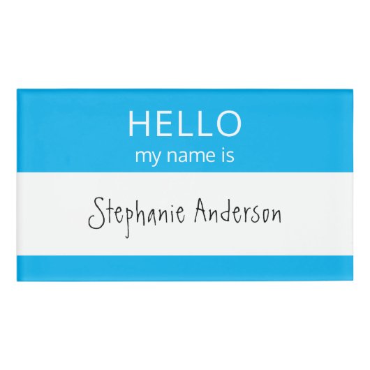 カスタムこんにちは私の名前はバッジ 名札 (正面)