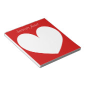 カスタムさくらんぼ赤いハートの書ノートパッド ノートパッド (アングル)