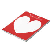 カスタムさくらんぼ赤いハートの書ノートパッド ノートパッド (回転)