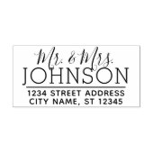 カスタムさんミセス・ファミリーの名前と差出人住所 セルフインキングスタンプ (デザイン)