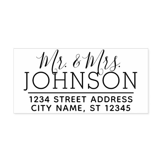 カスタムさんミセス・ファミリーの名前と差出人住所 セルフインキングスタンプ (デザイン)