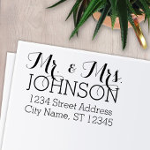 カスタムさんミセス・ファミリーの名前と差出人住所 セルフインキングスタンプ