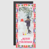 カスタムすてきメリークリスマス写真磁気カード (正面/裏面)