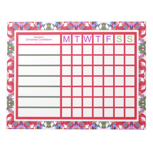 カスタムすてきADHDガールズウーメンズプランナー ノートパッド (正面)