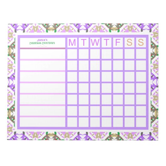 カスタムすてきADHDガールズウーメンズプランナー ノートパッド (正面)