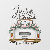 カスタムたった今結婚しました結婚ズ ウィンドウサイン (シート)