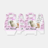 カスタムたった今結婚しました結婚式の引き出物ボックス フェイバーボックス (折り畳みなし)