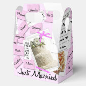 カスタムたった今結婚しました結婚式の引き出物ボックス フェイバーボックス (オープン)
