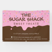 カスタムつや消しドリップカラフルの散水 横断幕 (横)