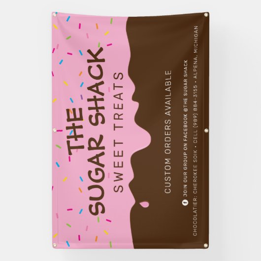 カスタムつや消しドリップカラフルの散水 横断幕 (縦)