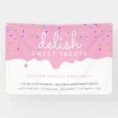 カスタムつや消しドリップカラフル振りかけるバーンパン 横断幕 (横)