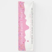 カスタムつや消しドリップカラフル振りかけるバーンパン 横断幕 (縦)