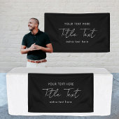 カスタムつるのバナーの印モダン刷の黒 横断幕