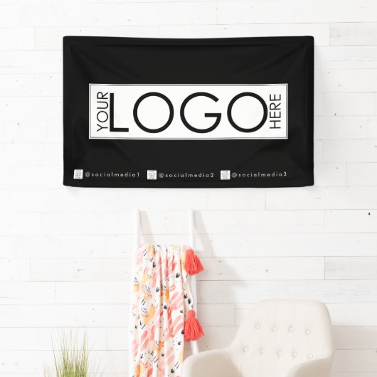 カスタムつるのバナー記号ロゴのソーシャルメディアのアイコン 横断幕 (インサイチュ)