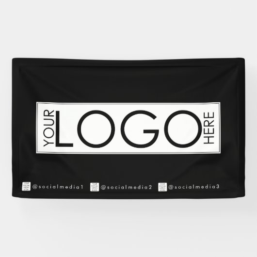 カスタムつるのバナー記号ロゴのソーシャルメディアのアイコン 横断幕 (横)