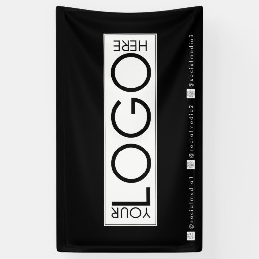 カスタムつるのバナー記号ロゴのソーシャルメディアのアイコン 横断幕 (縦)