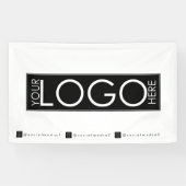 カスタムつるのバナー記号ロゴのソーシャルメディアのアイコン 横断幕 (横)