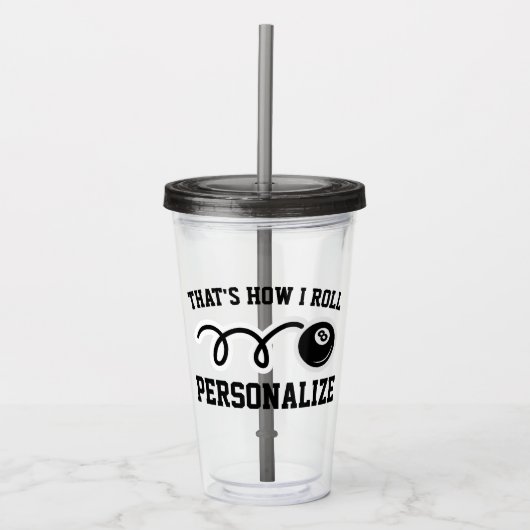 カスタムでおもしろいなビリヤードのプールのアクリルのタンブラーガラス アクリルタンブラー