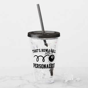 カスタムでおもしろいなビリヤードのプールのアクリルのタンブラーガラ アクリルタンブラー