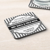 カスタムでおもしろいな家のバーのBrewhouseの印のコースター コースター (左側)