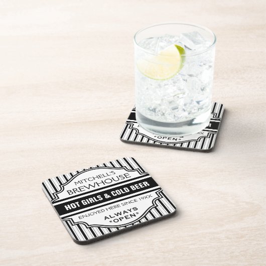 カスタムでおもしろいな家のバーのBrewhouseの印のコースター コースター (右側)