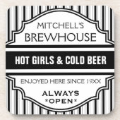 カスタムでおもしろいな家のバーのBrewhouseの印のコースター コースター (正面)
