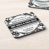 カスタムでおもしろいな家のバーのBrewhouseの印のコースター コースター (左側)