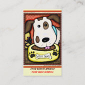 カスタムでお洒落な犬/ペット店の名刺 名刺 (裏面)