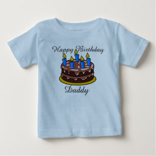 カスタムでかわいいハッピーバースデーのお父さんのベビーのワイシャツ ベビーTシャツ
