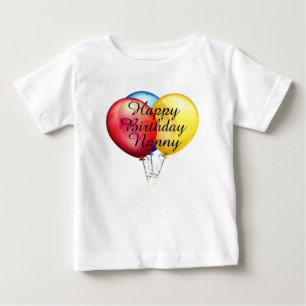カスタムでかわいいハッピーバースデーの乳母のベビーのワイシャツ ベビーTシャツ