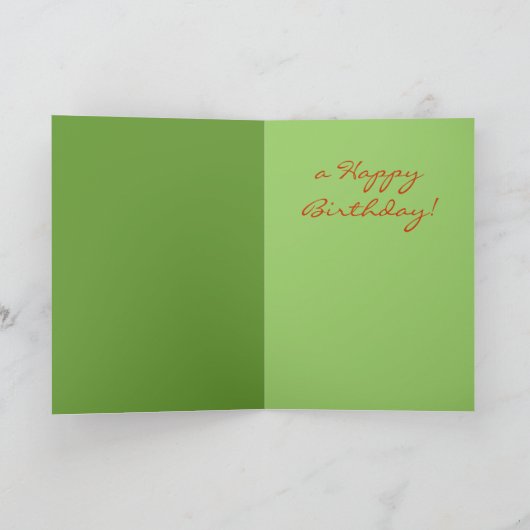 カスタムでかわいいフクロウの花のバースデー・カードwの文字 カード (内部)